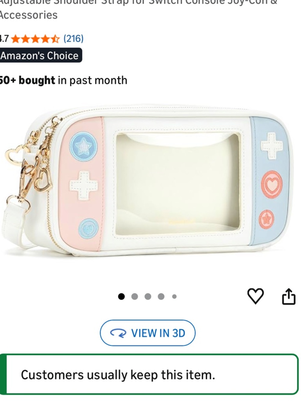 Nintendo Switch carry case. Fits full size Switch or Lite version .